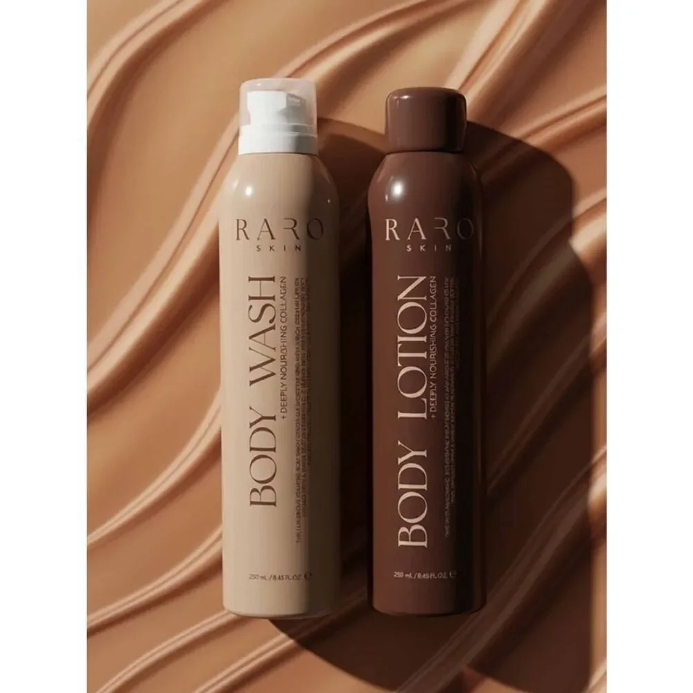 The Raro Skin Duo Body Wash & Lotion Deeply Nourishing Collagen NEW IN BOX $120